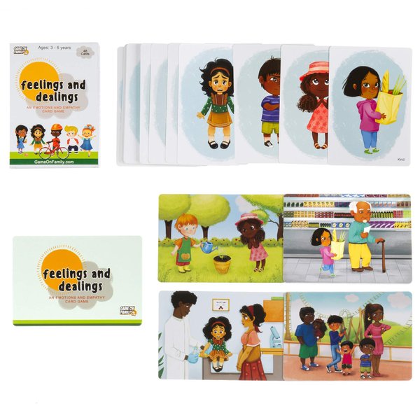 Feelings and Dealings: An Emotions and Empathy Card Game | Award-Winning | Therapy Games for Kids | Social and Emotional Skills Development | Feelings Flash Cards