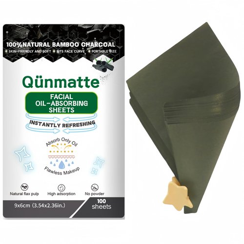 Blotting Paper for Oily Skin,Makeup Oil Absorbing Sheets for Face, Natural Bamboo Charcoal Facial Oil Blotter,Individual Premium Oily Face Oil Control Paper,Travel Size Oil Absorbent Pads for Face