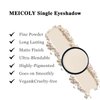 MEICOLY Off White Single Eyeshadow with Mirror,Beige Matte Eye Shadow,Pressed Powder Eyeshadow Makeup,Matte Shade Eyelid Color Eye Makeup for Women and Girls,High Pigment,Long Wear,Waterproof,Natural