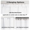 Chyhomenyc 2 Panels White Kitchen Curtains 36 Inch Length Tier Curtains, Faux Linen Textured Small Cafe Curtains, Light Filtering Short Window Curtains for Bathroom Basement, 30x36 inch, 2PCS