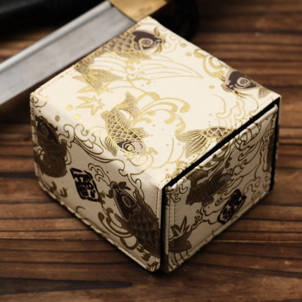 KakapopoTCG The Geisha Deckimono: a Kimono patterned Deck Box for MTG Magic FaB EDH Commander YGO DND Spell Cards FaB PTCG TCG (Koi of Dawn)