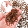 2000 Pack Mini Rubber Bands Elastic Hair Bands Soft Hair Ties with Box for Children Hair Braiding Hair Wedding Hairstyle (Dark Brown)
