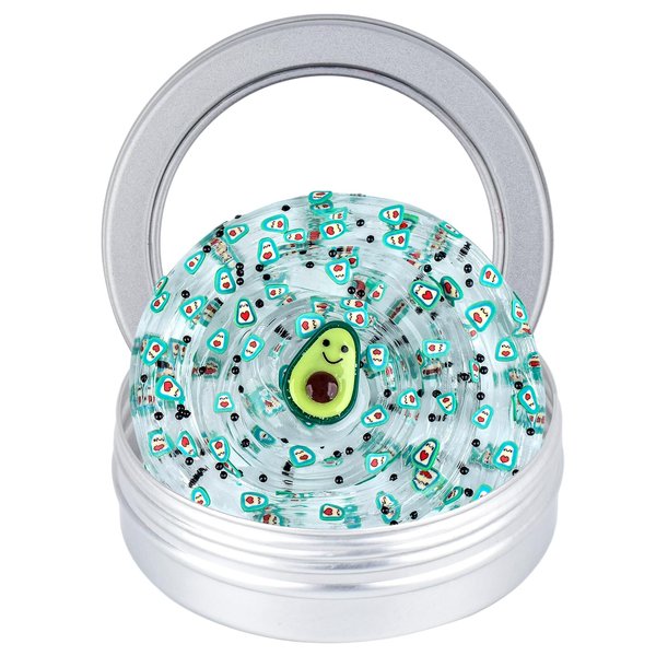 Thinking Slime, Crunchy Avocado Clear Slime Kit, Scented DIY Slime Putty for Kids, Crystal Slime Party Favors for Girls Boys