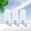 YXC 2oz Travel Bottles Set for Toiletries Travel Size Containers Kit 6 Pack Transparent with Flip Cap Leak-Proof Refillable Squeeze BPAFree for Shampoo Conditioner Lotion Face Wash Toothpaste Cream