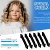 WILLBOND 28 Pieces Heatless Curlers No Heat Spiral Curls Hair Curlers Styling Kit with 2 Pieces Styling Hooks for Most Kinds of Hairstyles (20 cm, Black)