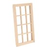 SPYMINNPOO Dollhouse Window, 1:12 Dollhouse Mini Furniture Miniature Model Wooden 12 Pane Blank Window DIY Accessories Sportinggoods Doll Accessories(Plain£©