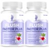 (2 Pack) Flush Factor Plus - Official Flush Factor Plus Capsules, FlushFactorPlus Review, Flush FactorPlus Supplement Support Pills, FlushFactor Plus All Natural Ingredients, 120 Capsules For 2 Months
