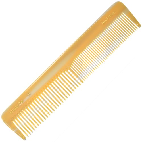 Giorgio GIVY16 Fine Tooth Comb and Wide Tooth Comb Detangler Handmade Hair Comb - Mens Hair Comb for Men and Detangler Comb for Women - Hair Styling Barber Comb and Detangling Comb - Saw Cut Comb