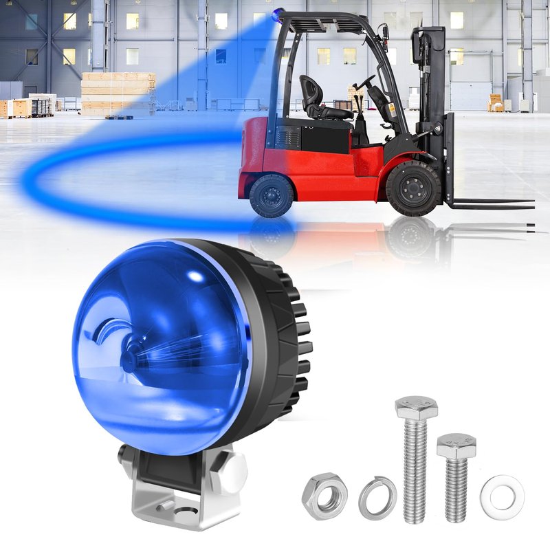 FKSAFEL New Arc LED Forklift Safety Light Blue, LED Forklift Warehouse ...