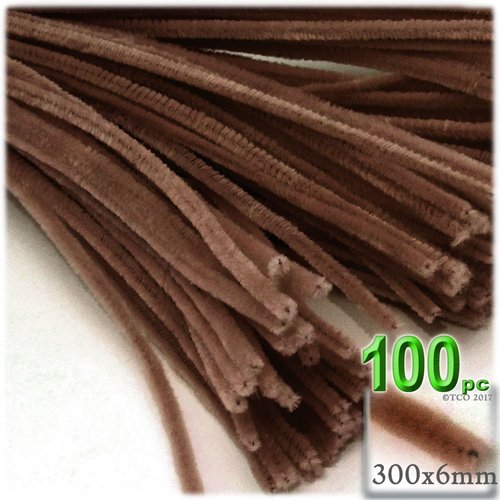 The Crafts Outlet Chenille Sparkly Stems, Pipe Cleaner, 12-in (30-cm), 100-pc, Silver