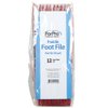 ForPro Professional Collection Red Pedicure Paddle Foot File - 80/120 Grit - Sanitizable and Disposable - Red Waterproof Pedicure File For Heels & Feet- 10” L - Pack of 12