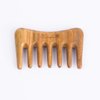 Breezelike Wide Tooth Hair Comb - Natural Mini Wood Comb for Curly Hair - No Static Sandalwood Hair Pick Wooden Comb for Detangling