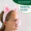 Squirrel Products Pig Headband Ears, Snout and Tail Costume Accessory Set, One Size Fits All Ages 3+