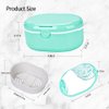 Retainer Denture Bath Case Cup Box Holder Storage Soak Container With mirror Retainer Case,Orthodontics Mouth Guard Case,Suitable for Dentures, Chews and Removal Tool with Braces（green）…