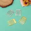 32pcs 5 Teeth Small Hair Side Combs Metal Hair Clip Combs Wedding Bridal Veil Combs French Twist Bun Hair Clip Metal Small Elegant Hairpiece Supplies for Hair Decoration Wedding Bridal DIY Accessories