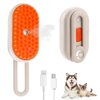 SEOLENZW Cat Brush for Shedding & Dog - 4-in-1 Self-Cleaning Steam Brush for Indoor Cats, Sleek EZ Dog Brush | Safe Gentle Grooming, Portable Pet Hair Solution