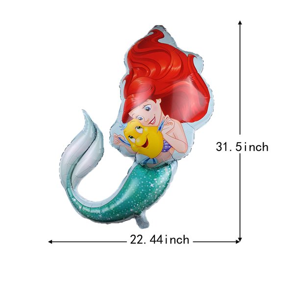 6PCS 5th Mermaid Birthday Decorations Little Mermaid Foil Balloons for Kids 5th Birthday Princess Mermaid Themed Party Decorations (Mermaid 5th Birthday)