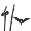 BinaryABC Halloween Bat Straws,Halloween Party Straws,Halloween Drinking Straws,Halloween Party Favors Decorations Supplies,50Pcs