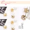 NAISKA 8PCS Gold Star Hair Accessories Spiral Hair Pins Wedding Stars Hair Clips Bridal Headpieces Decoration Loc Dreadlock Accessories Hair Jewelry for Women and Girls (Gold)