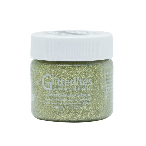 Angelus Flexible Glittercoat Glitter Paint, Limelite