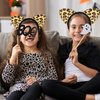 WLLHYF Leopard Ears Halloween Headband, Cute Cat Ears Headbands Halloween Cosplay Costume Accessories for Adults Party Decorations Supplies