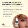 Sia Botanics Brightening Face Lotion (59ml/2oz Pump Bottle) | Facial Moisturizer w/Vitamin C, Lemon Peel Bio Ferment, Aloe Vera | Natural, Clean, Botanical Skincare for Women