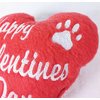 Yappy Valentine's Day, Squeaky Dog Toy Made in US, for Dogs, All Breeds, Best for Gentle Dogs, Yappy Valentine's Day, Paw Print, Plush Squeaker Dog Toys, Dog Valentine Gift