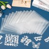 UNIMEIX 60 Pcs Stamp and Die Storage Pockets Reusable Storage Cases Seal Bags Transparent Plastic Folders for Cutting Dies Stencil Embossing Crafts (5.4" x 7.4")