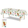 WERNNSAI Hawaiian Luau Table Covers - 54” x 108” Disposable Plastic Tablecloth Aloha Tiki Party Supplies Summer Pool Tropical Party Decorations