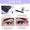 Individual Eyelashes Lash Clusters C/D Curl DIY Eyelashes Wide-stem Lash Clusters 12-16mm Thin Band Cluster Lashes Soft and Wispy Clusters Comfortable Lash Clusters（Hybrid/Volume-0.07C, 12-16mm Mixed）