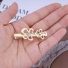 Iaceble Flower Hair Clip Hairpin Gold Metal Hairclip Pin Minimalist Flower Side Clip Barrette Hollow Flower Alligator Hair Clips Decorative Hair Accessories for Women and Girls