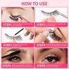 Palimainy False Eyelashes,lash strips,cat eye lashes，lashes wispy,mink lashes fluffy, lashes wispy,Wispy Eyelashes Pack 5 Pairs 14mm, Black