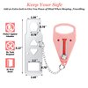 AceMining Portable Door Lock Home Security Door Locker Travel Lockdown Locks for Additional Safety and Privacy Perfect for Traveling Hotel Home Apartment College-Pink(1 Pack)