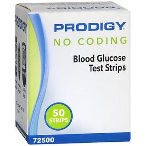 Prodigy No Coding Blood Glucose Test Strips - 50 strips, Pack of 3