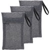 Travel Soap Saver Bag 3 Pcs Soap Pocket Exfoliating Soap Saver Pouch Rough Mesh Bar Soap Bags for Shower, Body Foam Scrubber Exfoliating Shower Sponge - Grey
