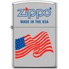 Zippo USA Flag Zippo Logo Windproof Lighter Satin ChromeRare