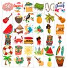 EMOME 50 Individually Wrapped Sheets Hawaiian Kids Tattoos Luau Pool Party Decorations, Beach Tattoos Stickers for Beach Themed Decor Gifts, Water Tattoos for Kids Goody Bag Stuffers