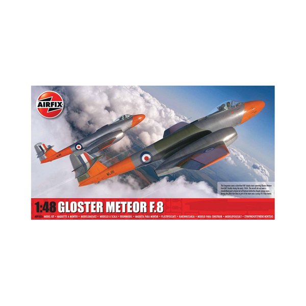 Airfix Model Airplane Kit Gift Set - A09182A Gloster Meteor F.8, Plastic Plane Model Kits for Adults & Kids 14+, Skill Level 3, 1:48 Scale WW2 Military Aircraft Models - Real Aeroplane Models