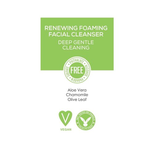 Anavita Renewing Foaming Facial Cleanser w/Natural & Organic Botanicals for Daily Skincare 6 fl oz