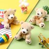 Arrowbash 12 Pcs Operation Christmas Mini Bears for Baby Shower 4 Inch Small Bear Bulk Tiny Bear Plush Stuffed Animal Toys Soft Bear Doll for Birthday Party Favors Keychain DIY Craft(Apricot)