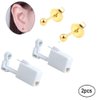 silver angel Ear Piercing Gun Disposable Self Mixed Colors Ear Piercing Gun Kit Safety Ear Piercing Gun Kit Tool For Women Men (Gold)