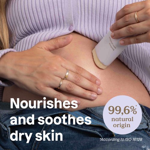 ATTITUDE Plastic-Free Body Butter Bar for Pregnant Dry and Stretched Skin, EWG Verified, Vegan and Cruelty-free Maternity Products, Pink Argan, 3 Ounces