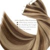Lacer 20 Inch Remy Tape in Hair Extensions Human Hair Color Chocolate Brown to Light Golden Brown Invisible Straight Double Sided Skin Weft Natural Hair Tape in Extensions 50g 20pcs