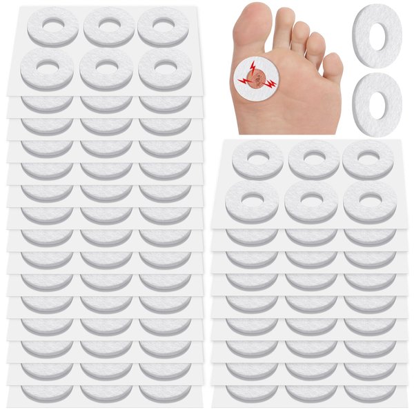 150 Pcs Callus Cushions for Bottom of Foot Callus Pads Round Soft Feet Felt Callus Cushions Corn Cushions Adhesive Foot Callous Cushions Bulk for Men Women Pain Relief Foot Care