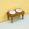 Yardwe Dollhouse Miniature Furniture 1:12 Scale Wash Basin Doll House Bathroom Sink Cabinet with Wood Hand Washing Sink for Dollhouse Kitchen Furniture Accessories