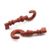 JewelryVolt Pair Organic Sawo Wood Skeleton Key Design Ear Hanging Hook Plugs Gauges Taper Pincher Hanging Earplug