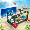Fish Tank Building Set,Compatible with Lego Aquarium Including Marine Life Animals,Creative Lighting Fish Tank with Submarine Educational Building Toys for Kids 6-12(625Pieces)