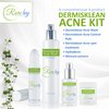 Rare Ivy Dermisklean Acne Kit- 4 Step Facial Cleanser, Acne Control Pads, Acne Spot Treatment, Hydraderm Coconut Moisturizer- Perfect for Reducing Pimples, Blemishes- Balance Oil and Rehydrate Skin