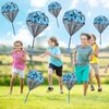 Catcan 12 Pcs Parachute Toy, Camo Blue Parachute Men Toy Tangle Free Throwing Hand Throw Outdoor Flying Gifts Paratrooper Toy No Battery nor Assembly Required (Blue)