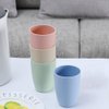 4Pcs Unbreakable Reusable Drinking Cup, Multicolor Wheat Straw Water Glasses, Tumbler Set Cup for Bathroom Drinking Adult Kids Cups Dishwasher Safe